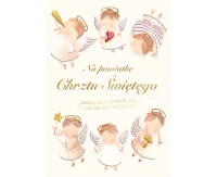 Greeting Card Card A5 christening ANGELS, 1 pc. EOL